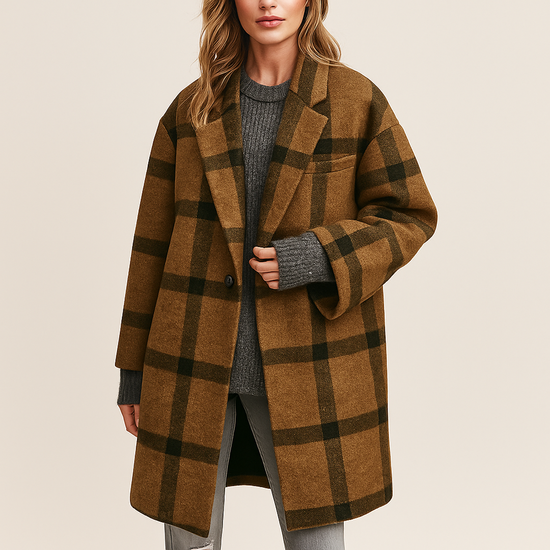 Damski Długi Casualowy Płaszcz | Jesień