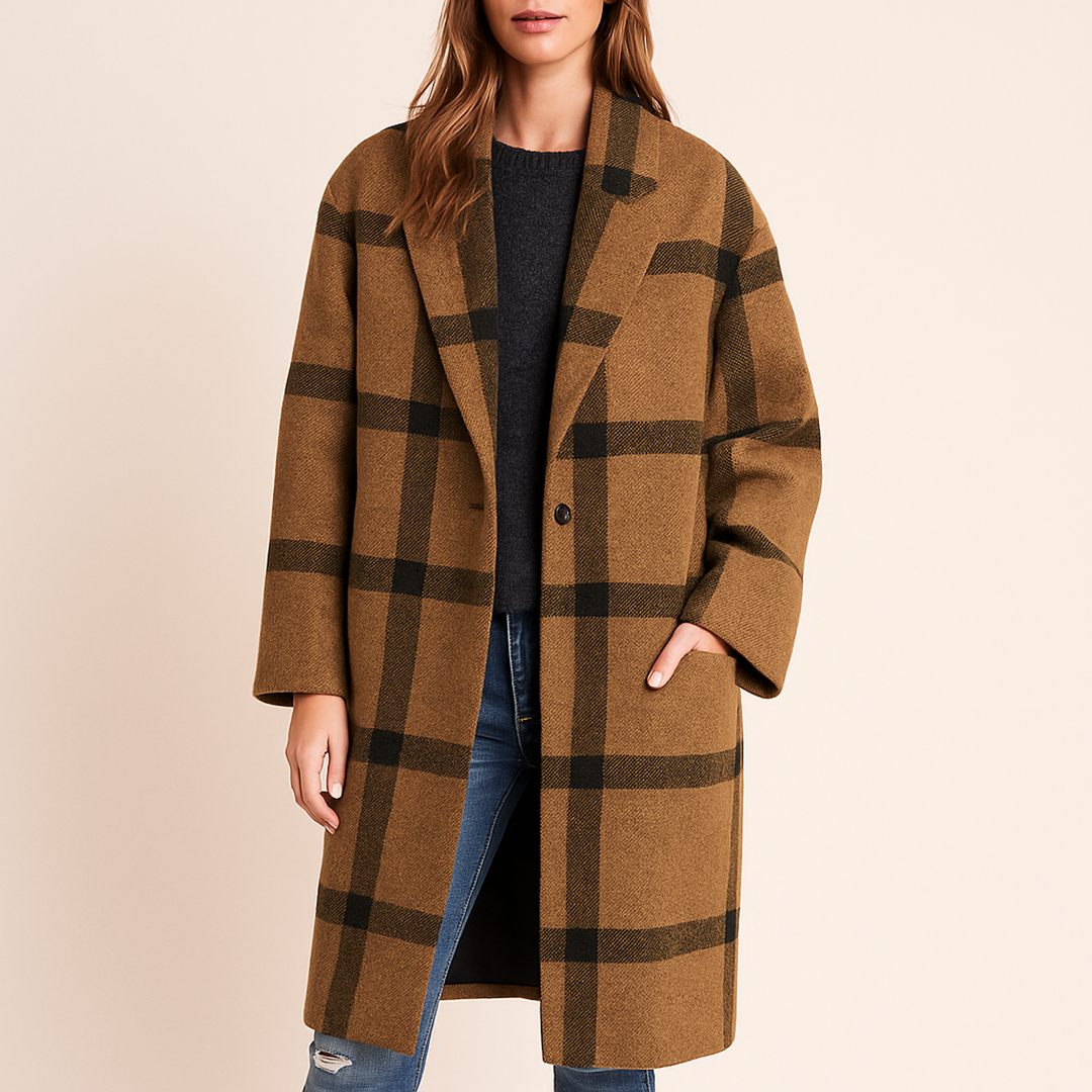 Damski Długi Casualowy Płaszcz | Jesień