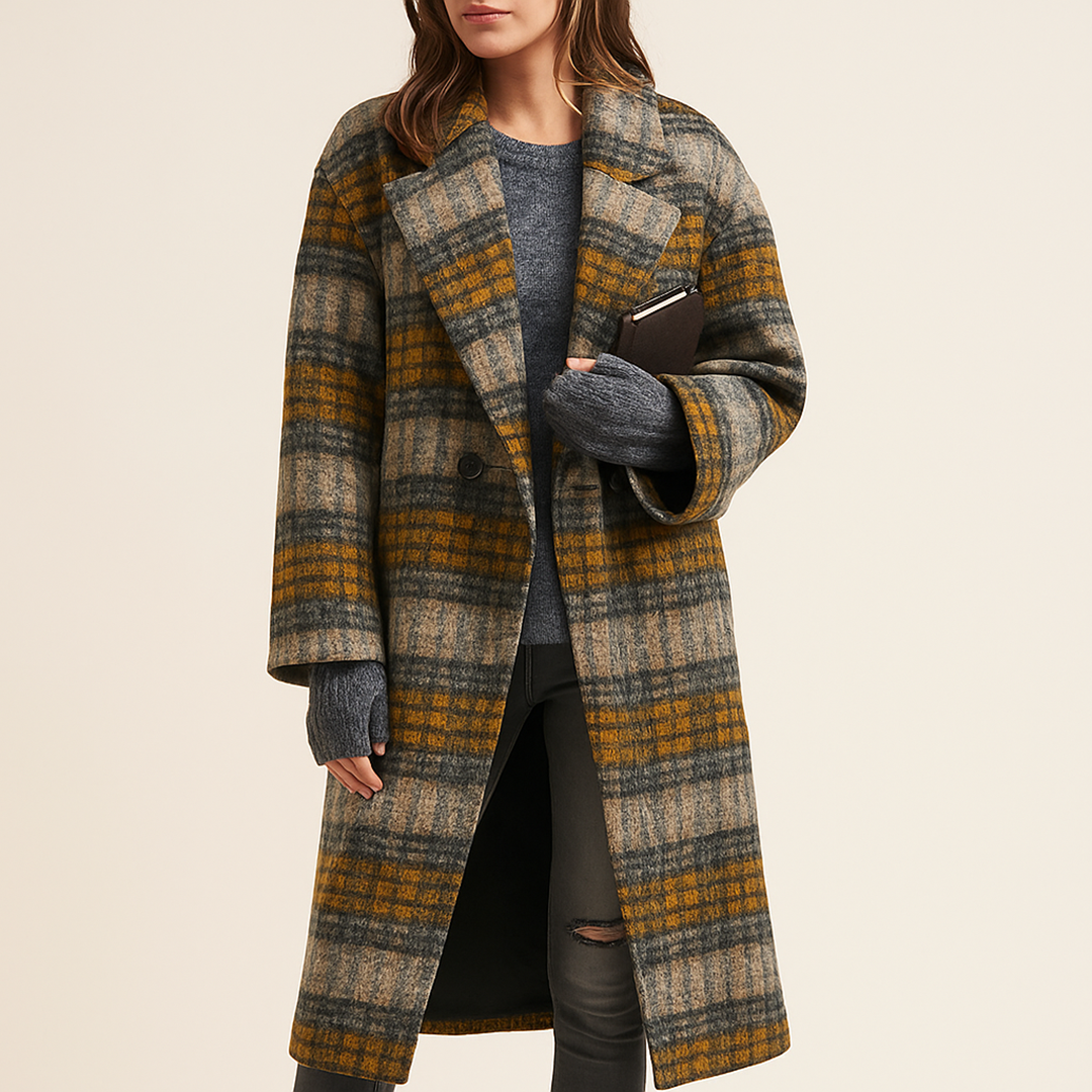 Damski Długi Casualowy Płaszcz | Jesień