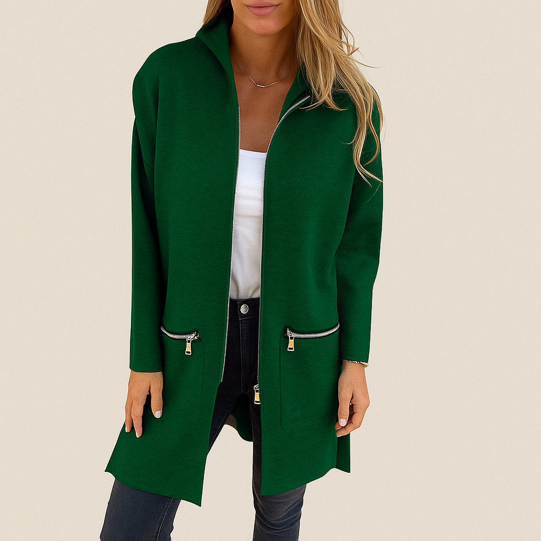 Damski Długi Kardigan | Jednolity