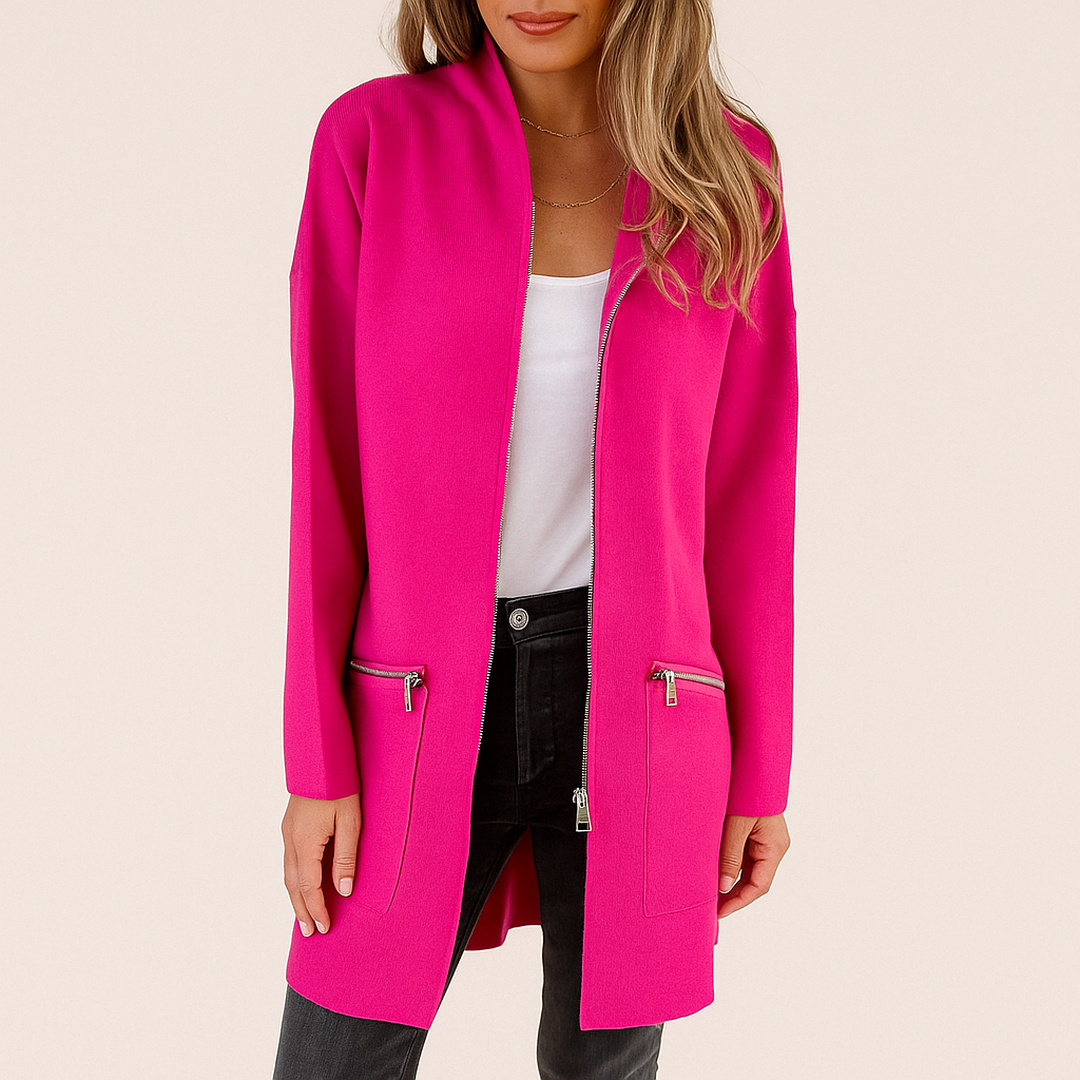 Damski Długi Kardigan | Jednolity