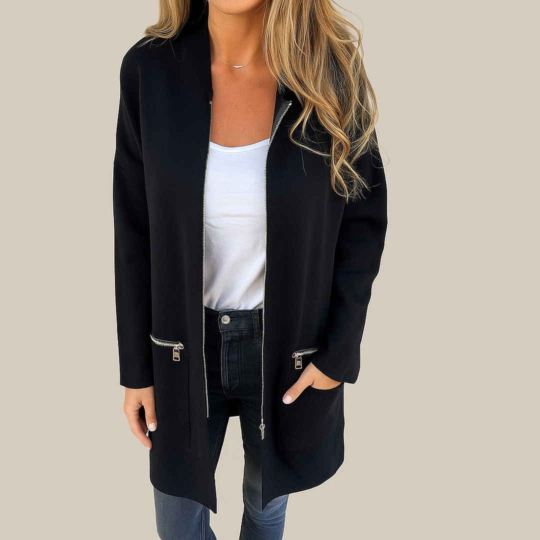 Damski Długi Kardigan | Jednolity