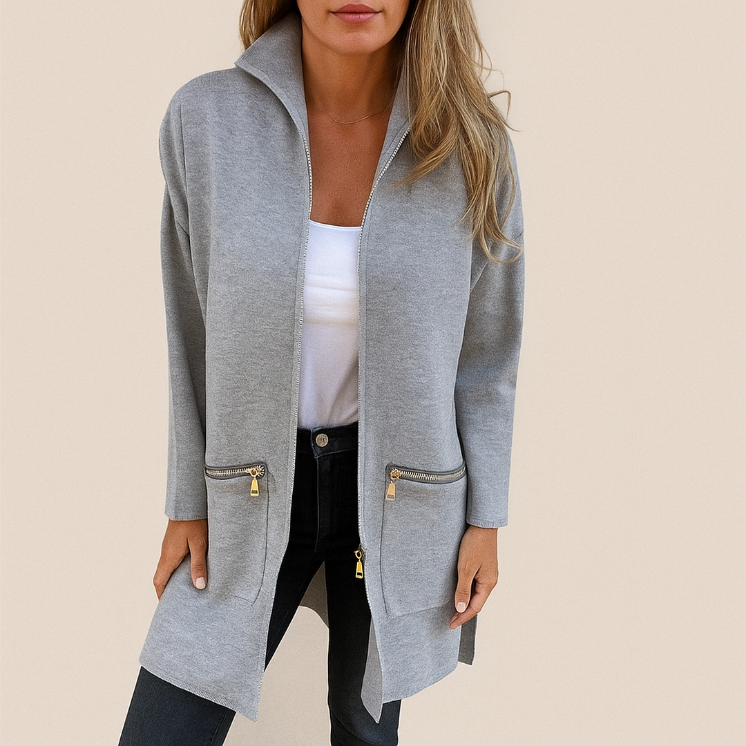 Damski Długi Kardigan | Jednolity