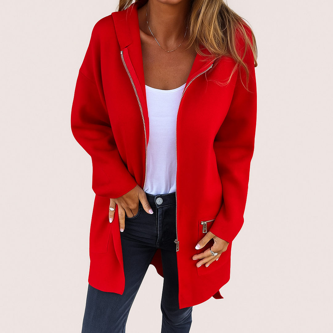 Damski Długi Kardigan | Jednolity
