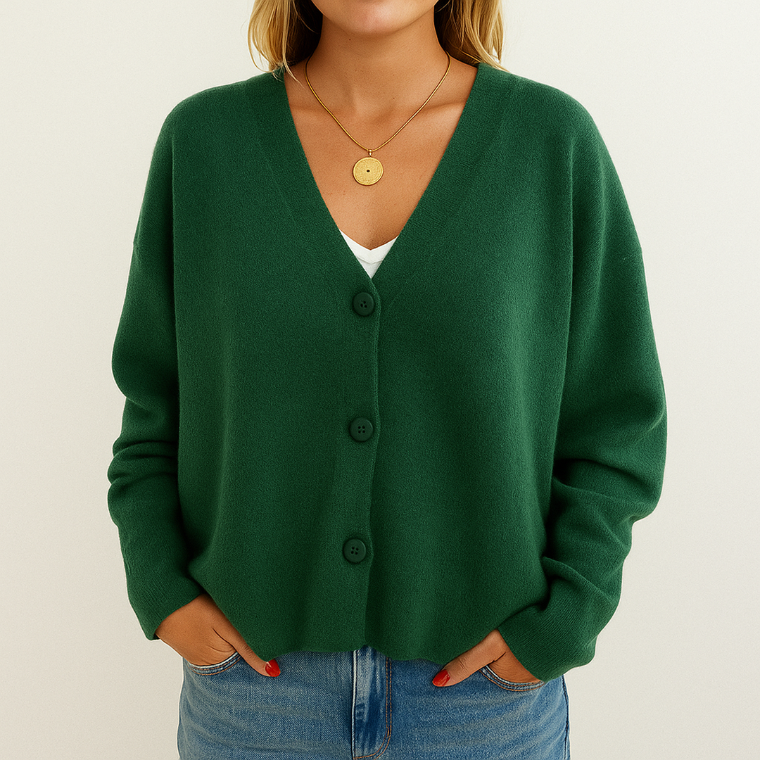 Damski Kardigan Z Długim Rękawem | Dekolt V