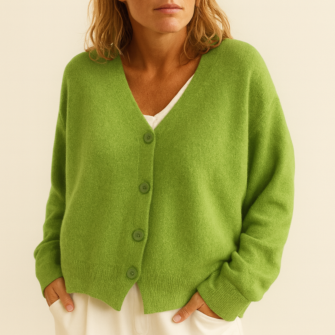 Damski Kardigan Z Długim Rękawem | Dekolt V