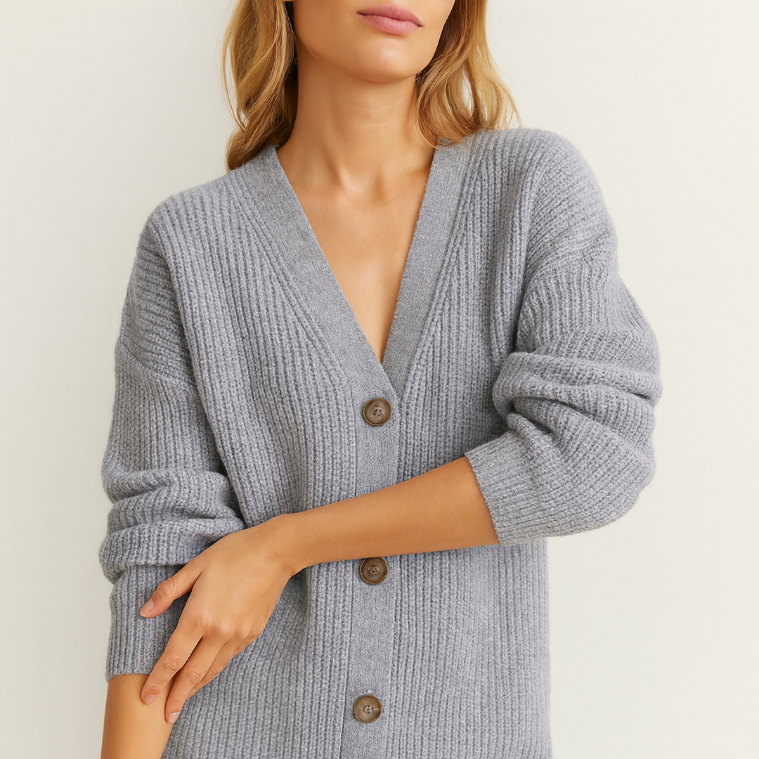 Damski Kardigan Z Guzikami | Duży