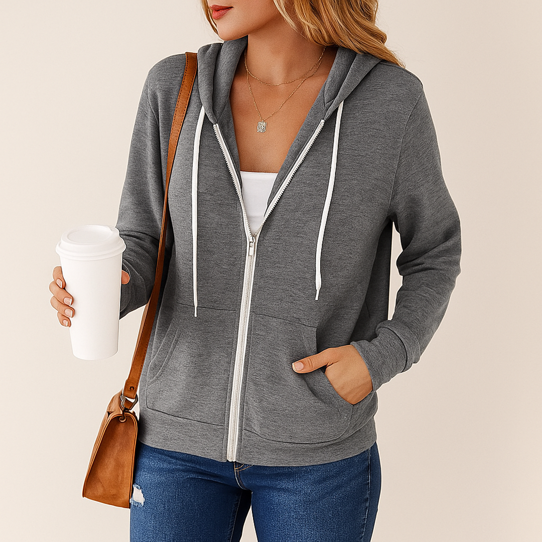 Damski Kardigan Z Kapturem | Z Zamkiem