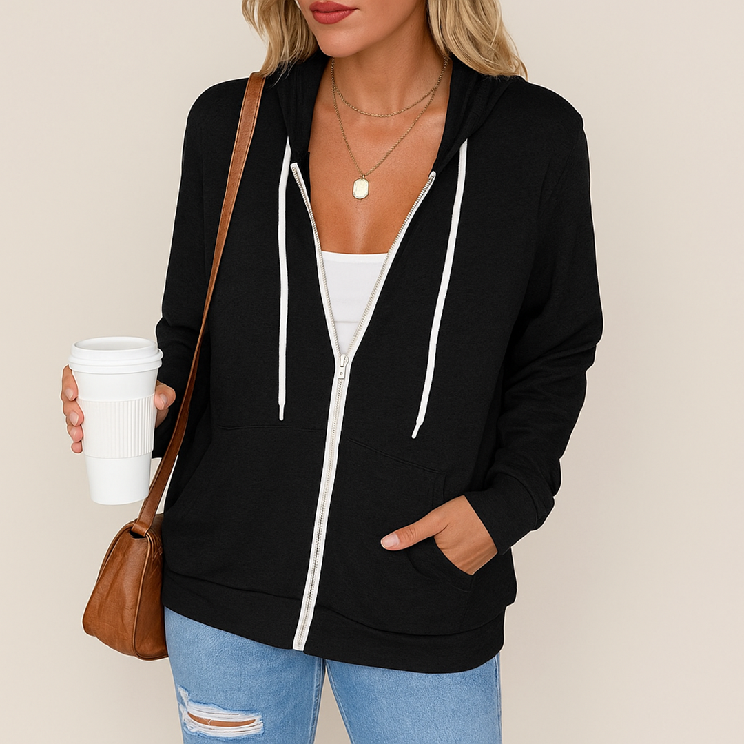 Damski Kardigan Z Kapturem | Z Zamkiem