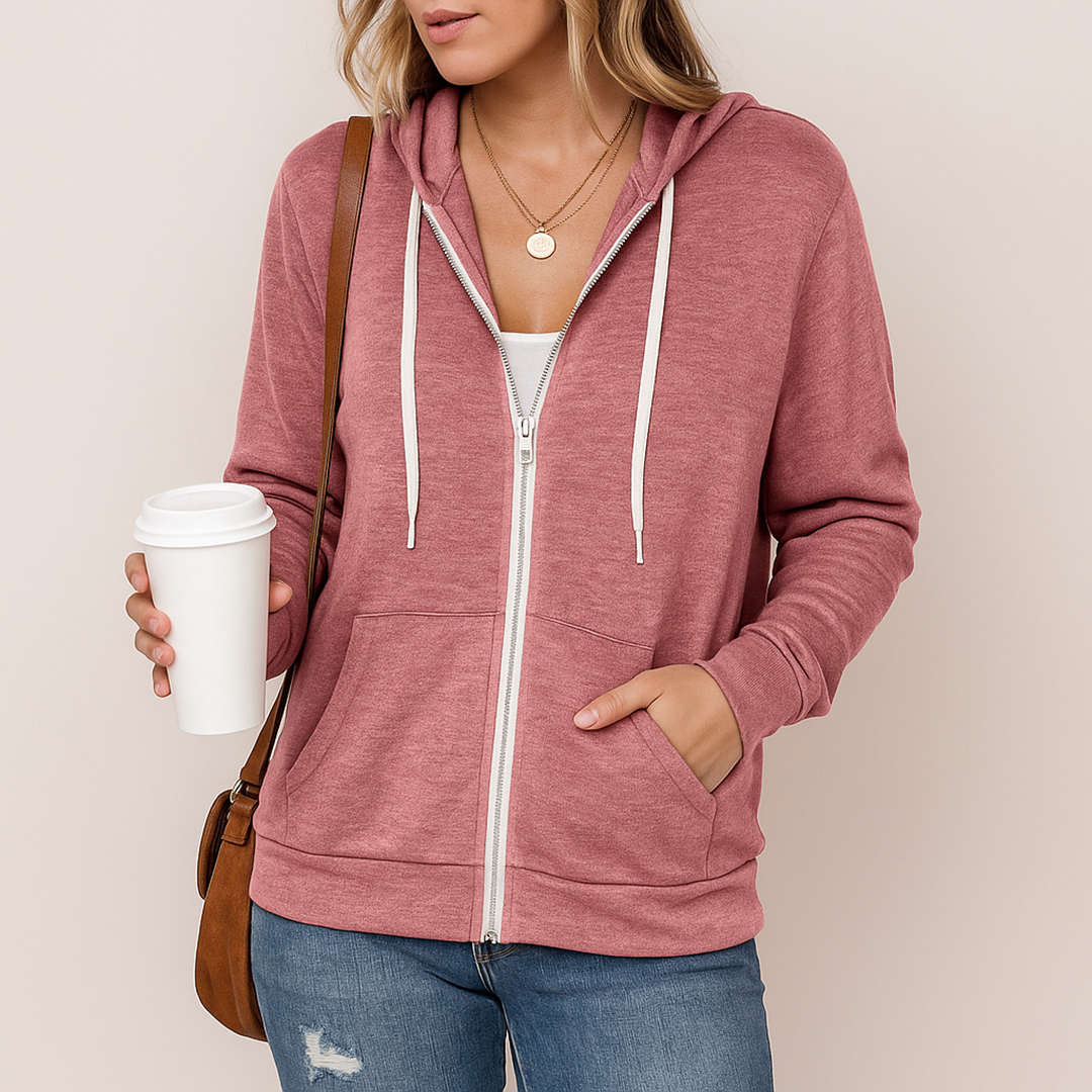 Damski Kardigan Z Kapturem | Z Zamkiem