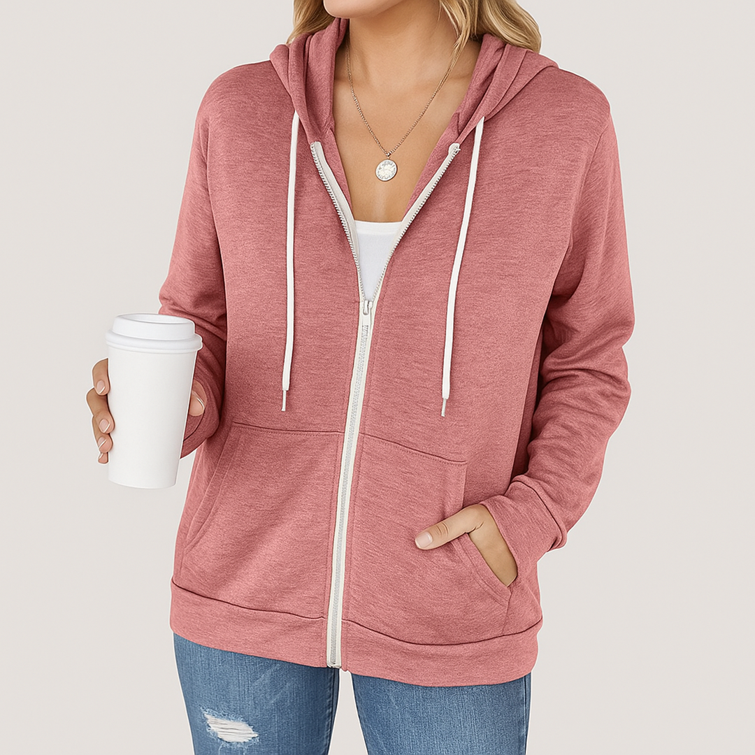 Damski Kardigan Z Kapturem | Z Zamkiem