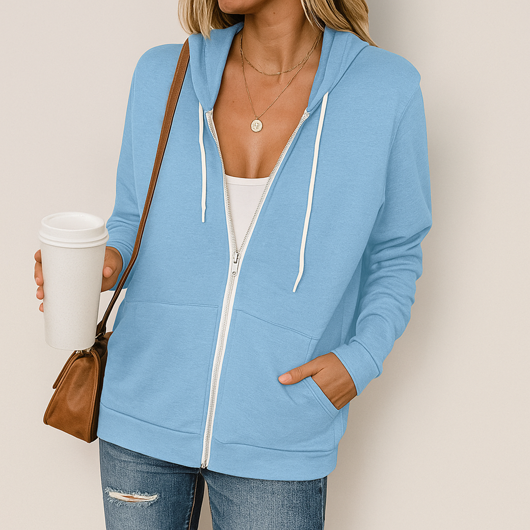 Damski Kardigan Z Kapturem | Z Zamkiem