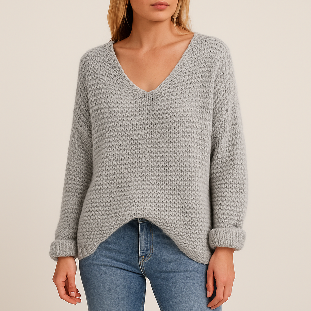 Damski Oversize Sweter Dzianinowy | Zima