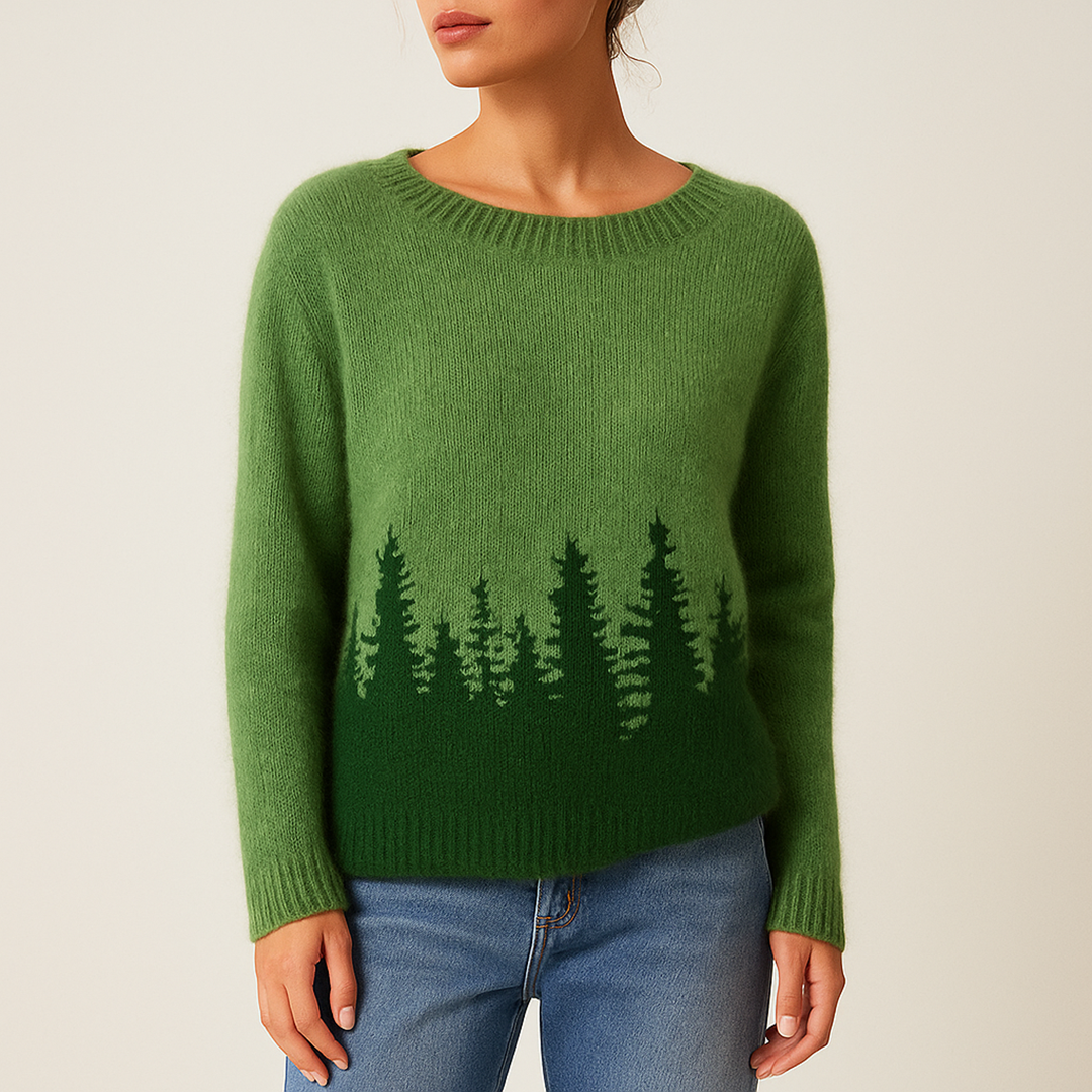 Damski Sweter Dzianinowy Casual Z Długim Rękawem | Dzianinowy