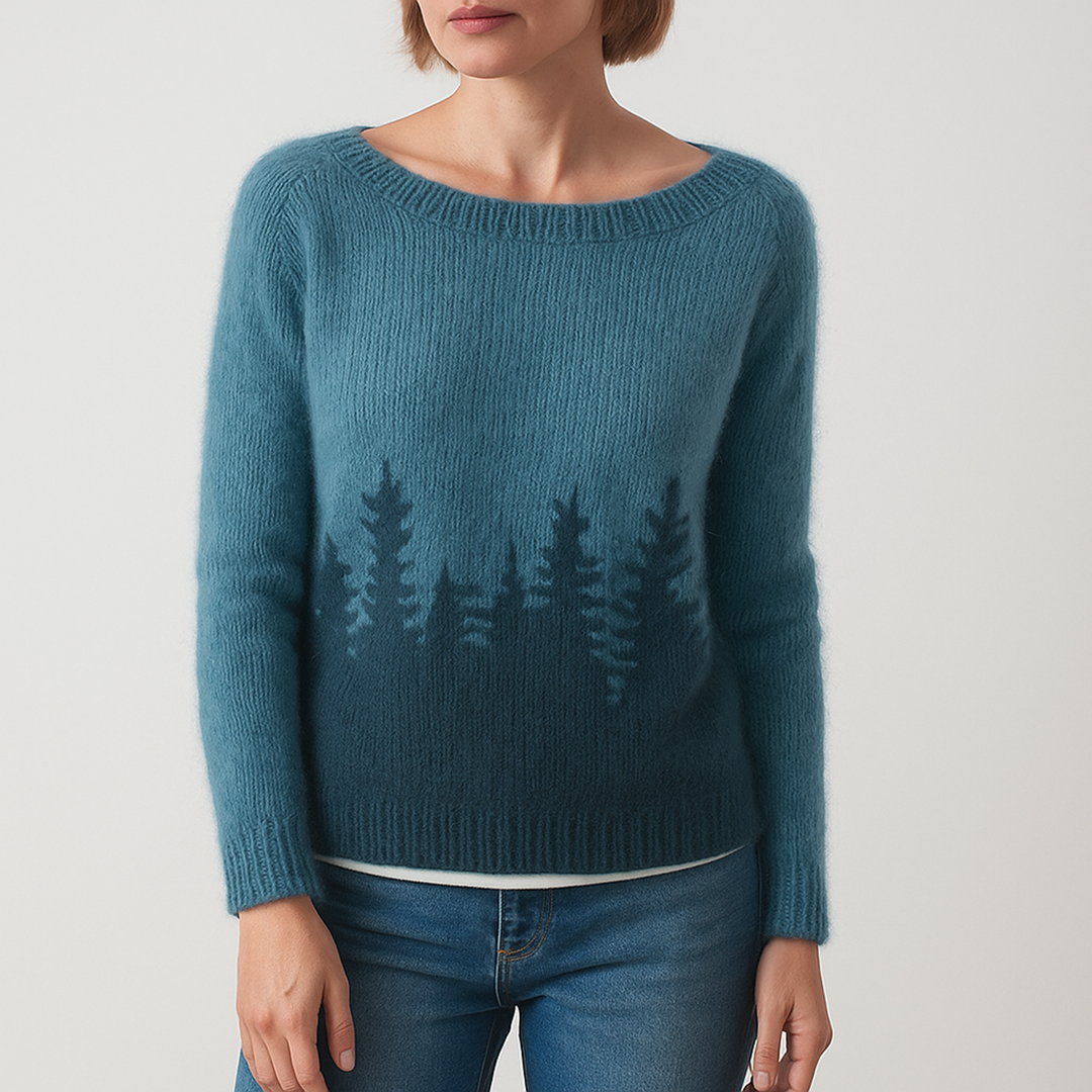 Damski Sweter Dzianinowy Casual Z Długim Rękawem | Dzianinowy