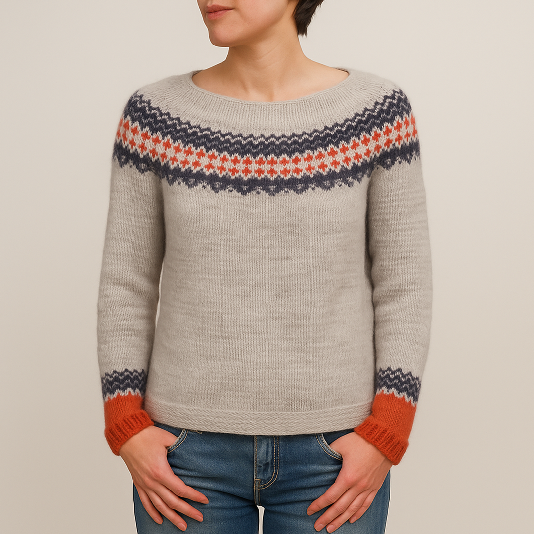 Damski Sweter Dzianinowy Casual Z Długim Rękawem | Dzianinowy