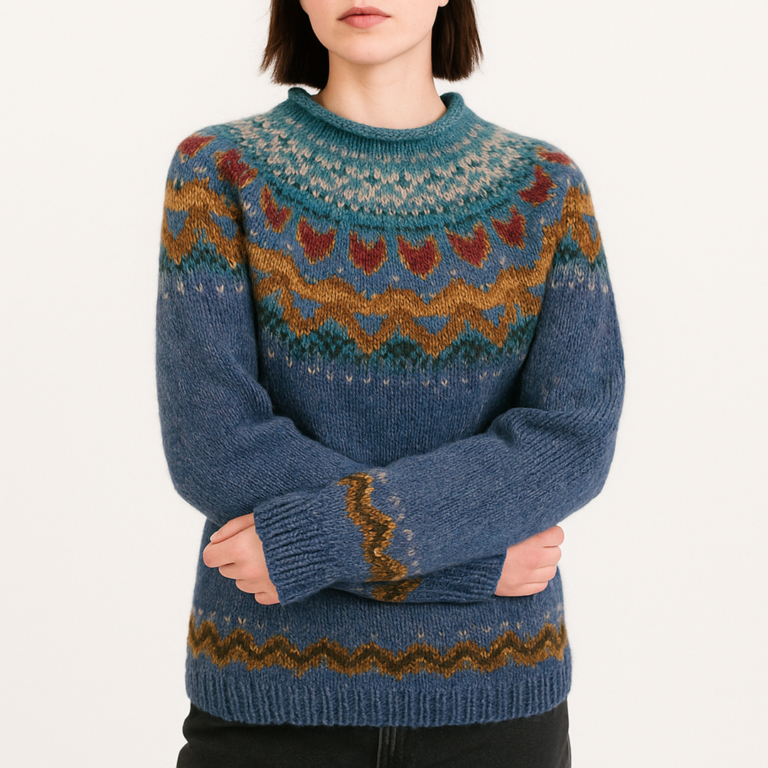 Damski Sweter Z Okrągłym Dekoltem | Zima