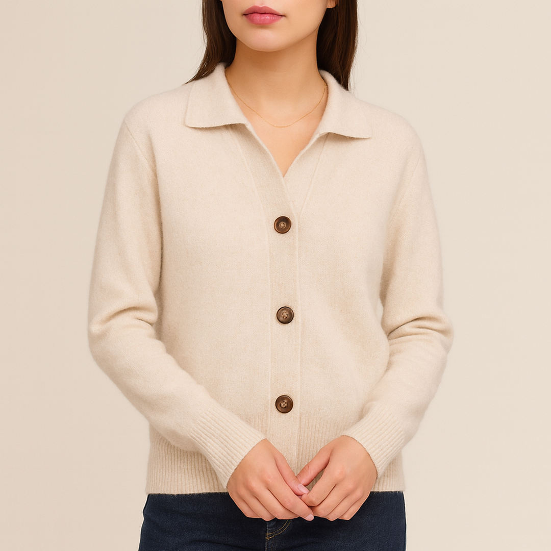 Damski Swobodny Kardigan Z Guzikami | Dzianinowy