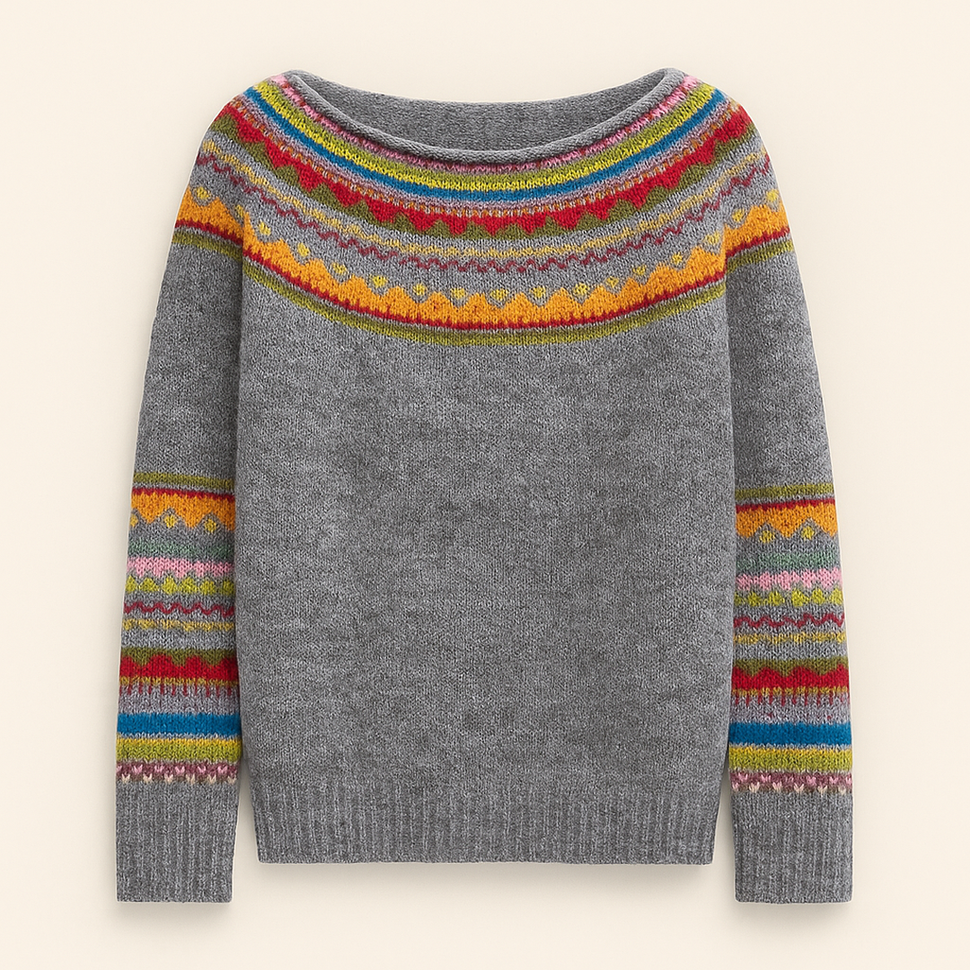 Damski Zimowy Sweter Dzianinowy | Długi Rękaw