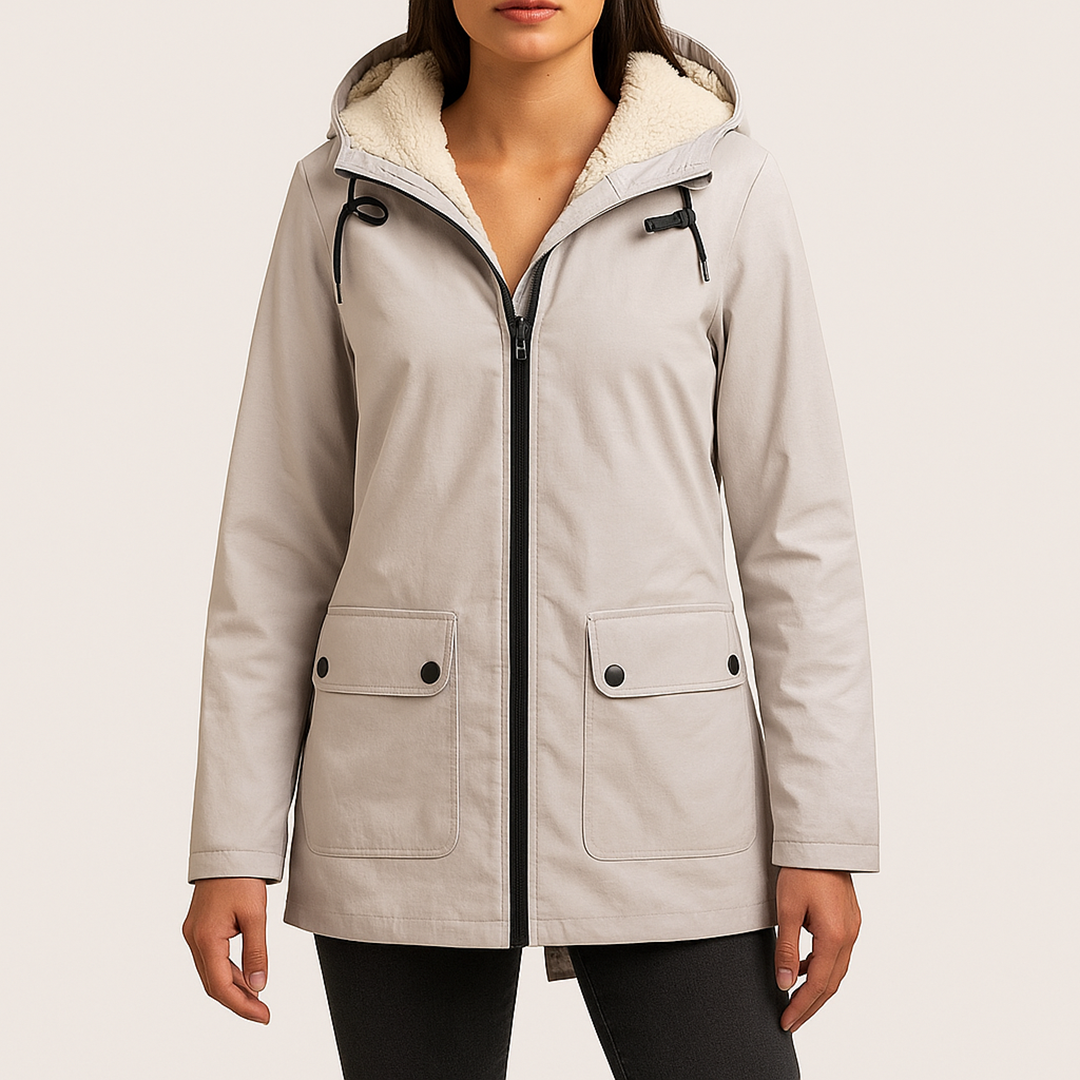 Damski Zimowy Trencz Z Kapturem | Stylowy