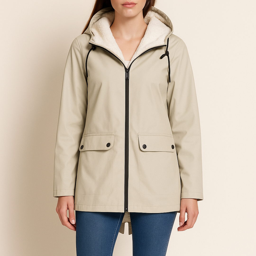 Damski Zimowy Trencz Z Kapturem | Stylowy