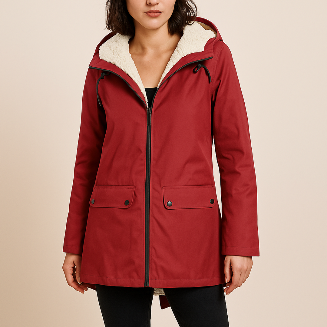 Damski Zimowy Trencz Z Kapturem | Stylowy