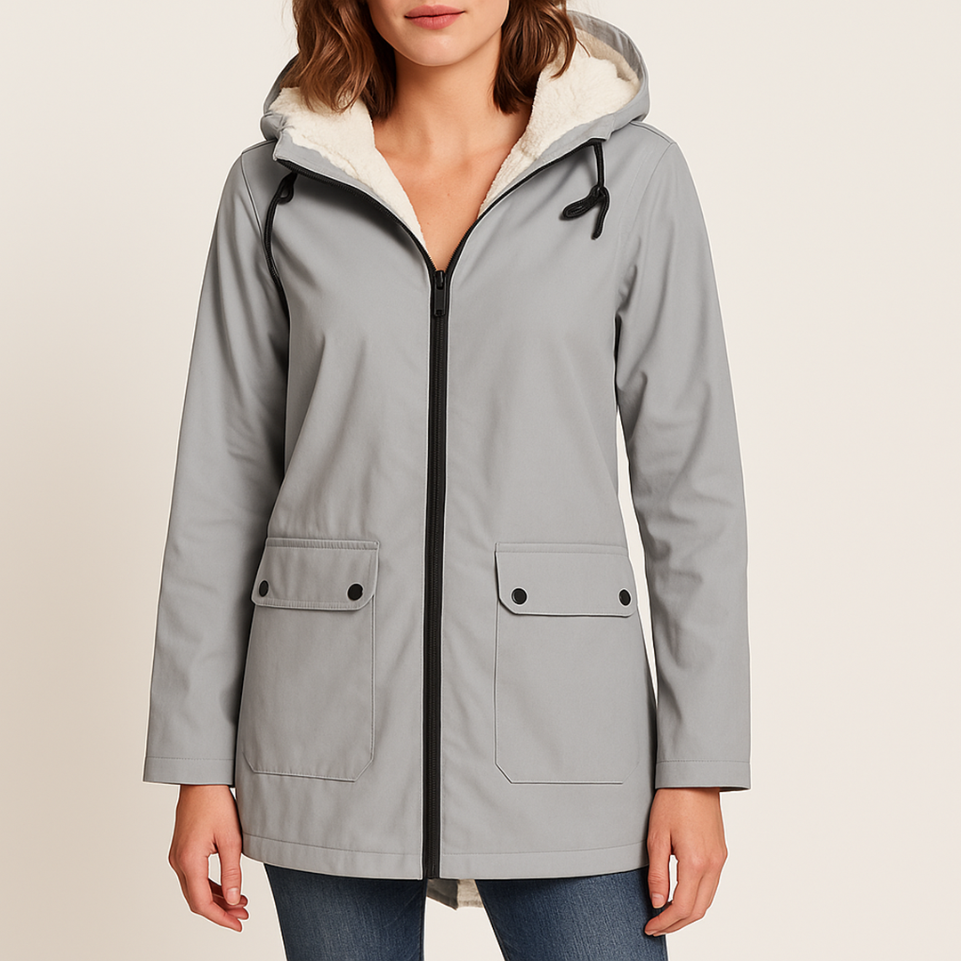 Damski Zimowy Trencz Z Kapturem | Stylowy