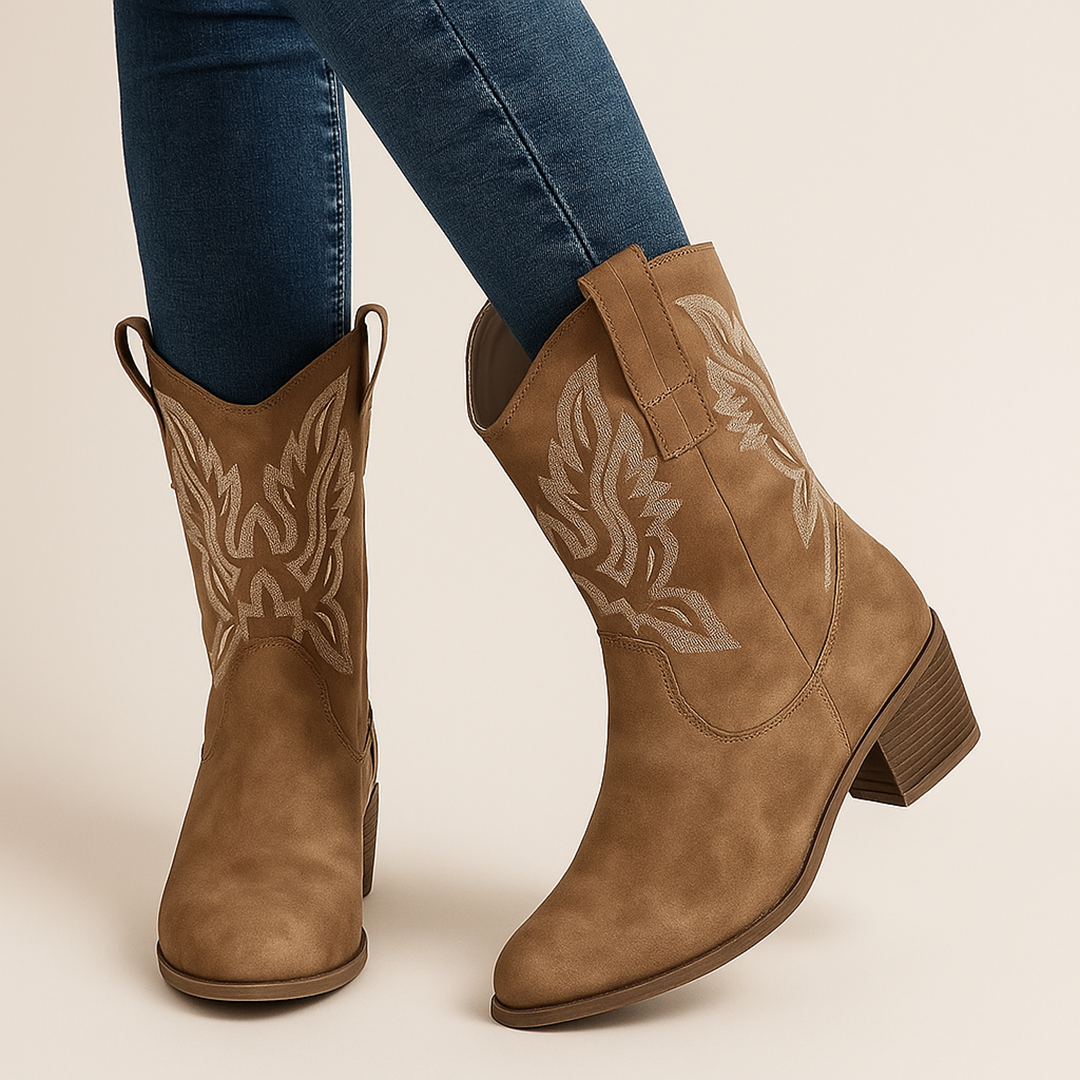 Damskie Jeansowe Kozaki Kowbojskie | Na Słupku