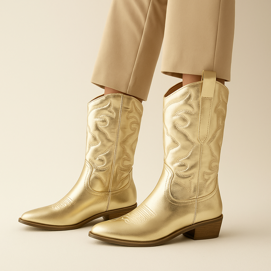 Damskie Kozaki Kowbojskie Z Zamkiem | Na Słupku