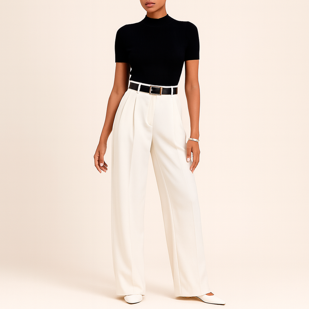 Damskie Spodnie Z Wysokim Stanem | Długie