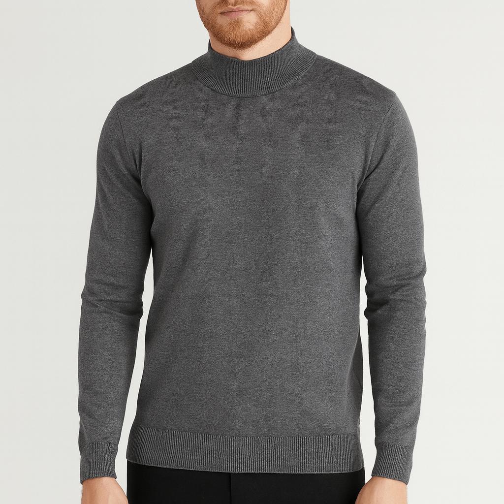 Golf z mieszanki bawełny, dopasowany do sylwetki – klasyczna odzież dzianinowa