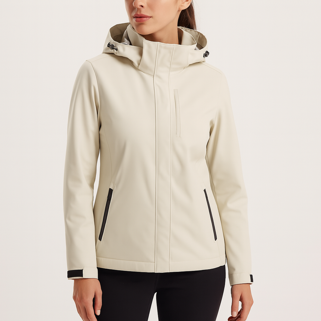 Damska Kurtka Przeciwdeszczowa Z Zamkiem | Z Kapturem