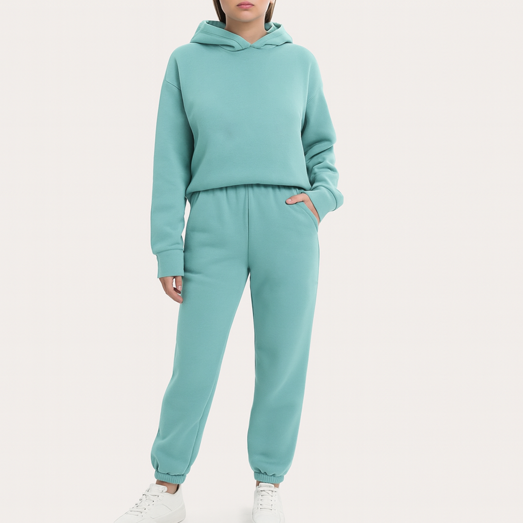 Damski Zestaw Bluza Z Kapturem I Spodnie Dresowe | Stylowy