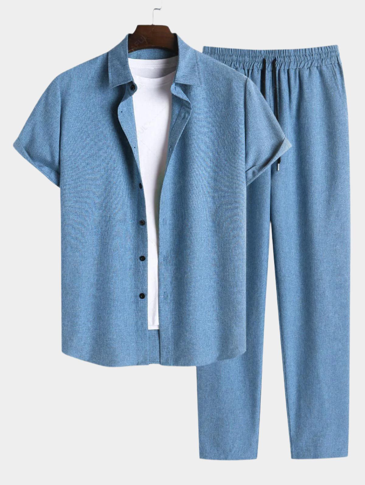 Kompletny zestawy z koszulą zapinaną na guziki i spodniami ze ściągaczem