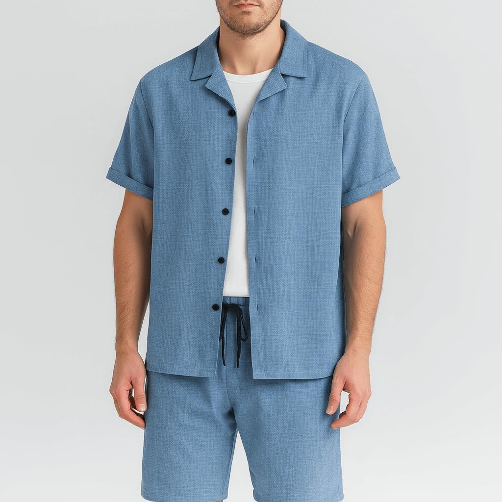 Kompletny zestawy z koszulą zapinaną na guziki i spodniami ze ściągaczem