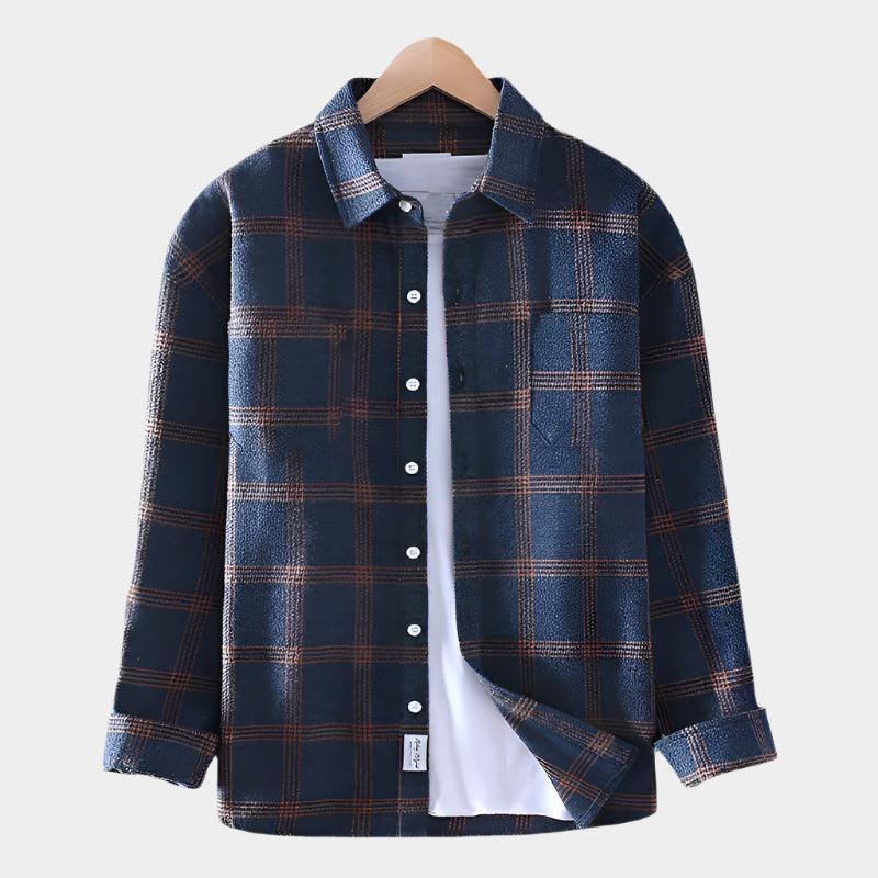 Koszula w kratę z guzikami dla mężczyzn – lekka i przewiewna