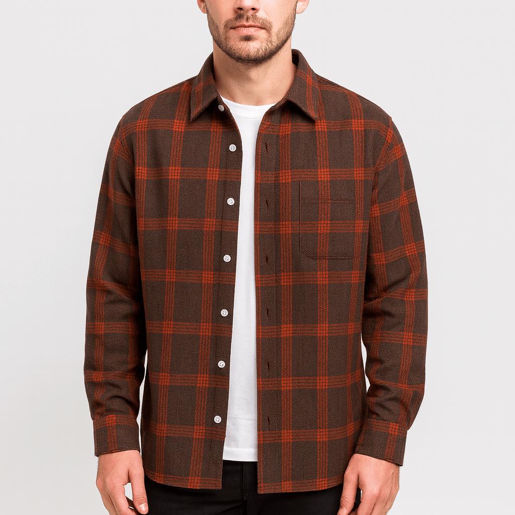 Koszula w kratę z guzikami dla mężczyzn – lekka i przewiewna