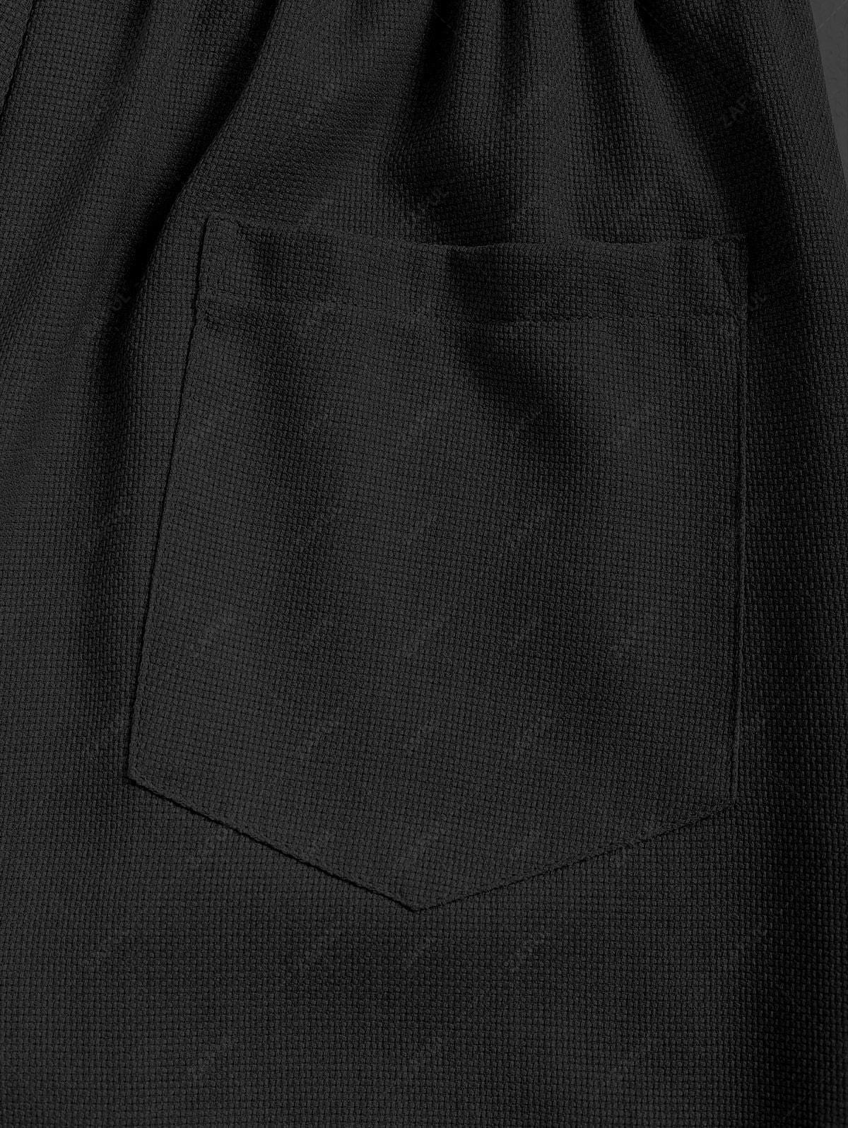 Koszula z krótkim rękawem zapinana na guziki i spodnie ze ściągaczem zestawy