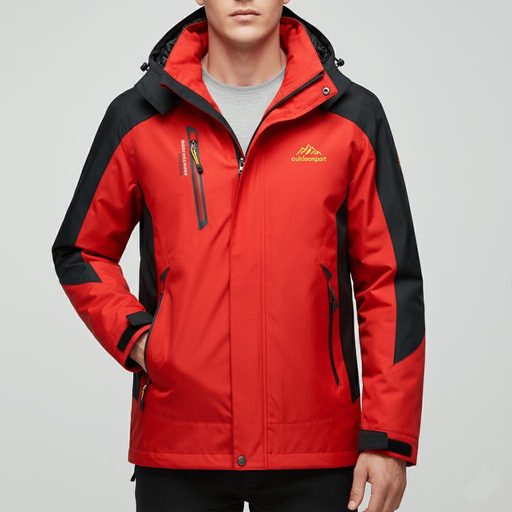 Kurtka outdoorowa wiatroszczelna, oddychająca i regulowana dla mężczyzn