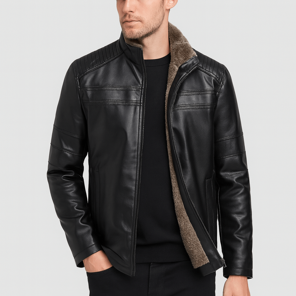 Kurtka skórzana w stylu western dla mężczyzn – dopasowana wodoodporna modna