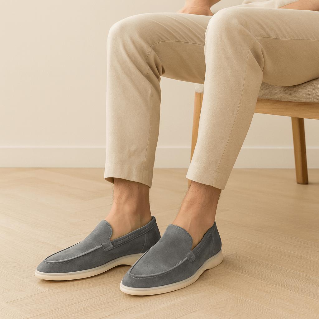 Mokasyny zamszowe wsuwane z najwyższej jakości skóry dla mężczyzn