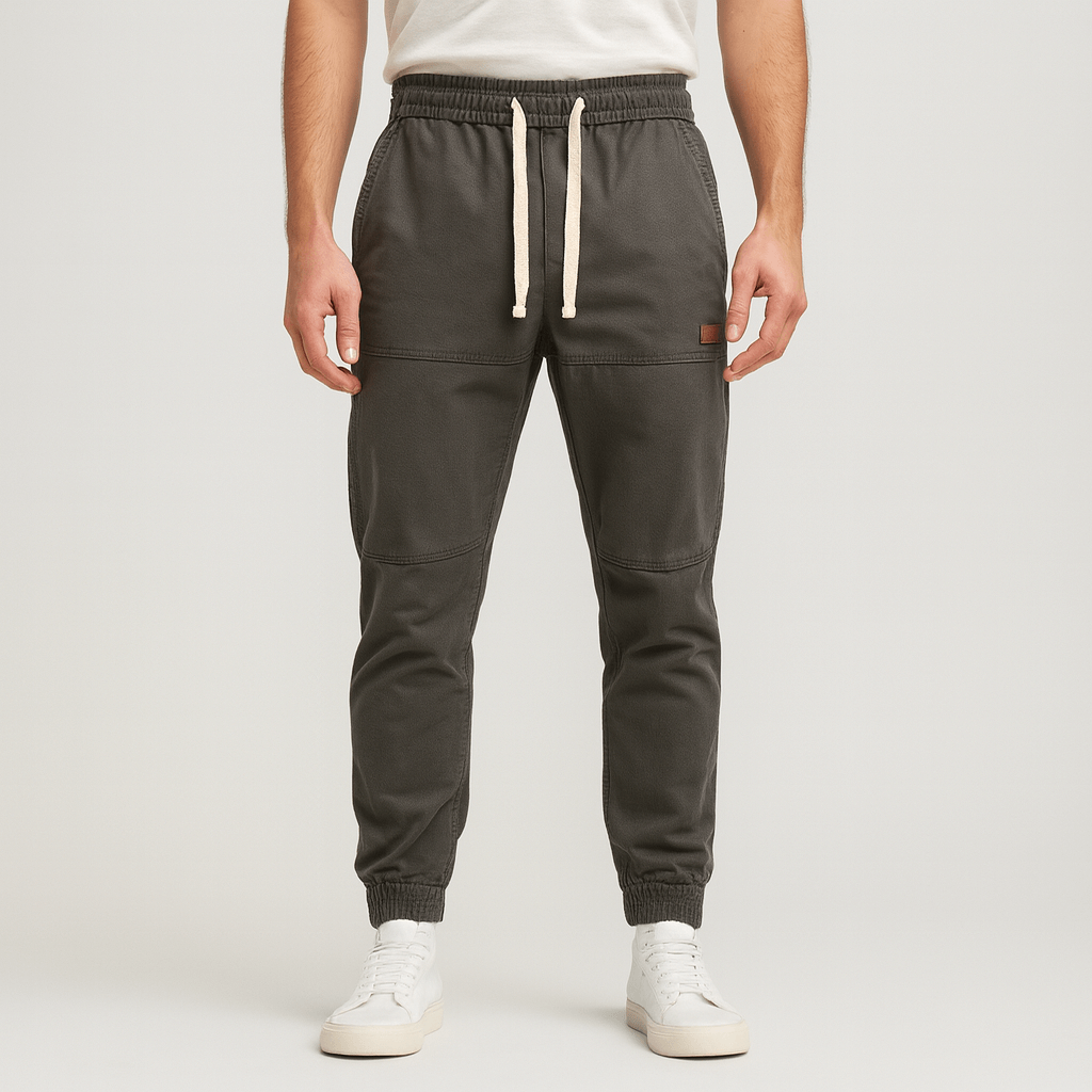 Bawełniane, luźne spodnie dresowe z gumką w pasie