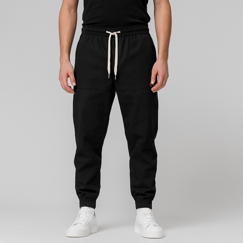 Bawełniane, luźne spodnie dresowe z gumką w pasie