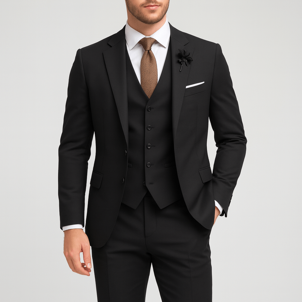 Elegancki 3-częściowy komplet męski