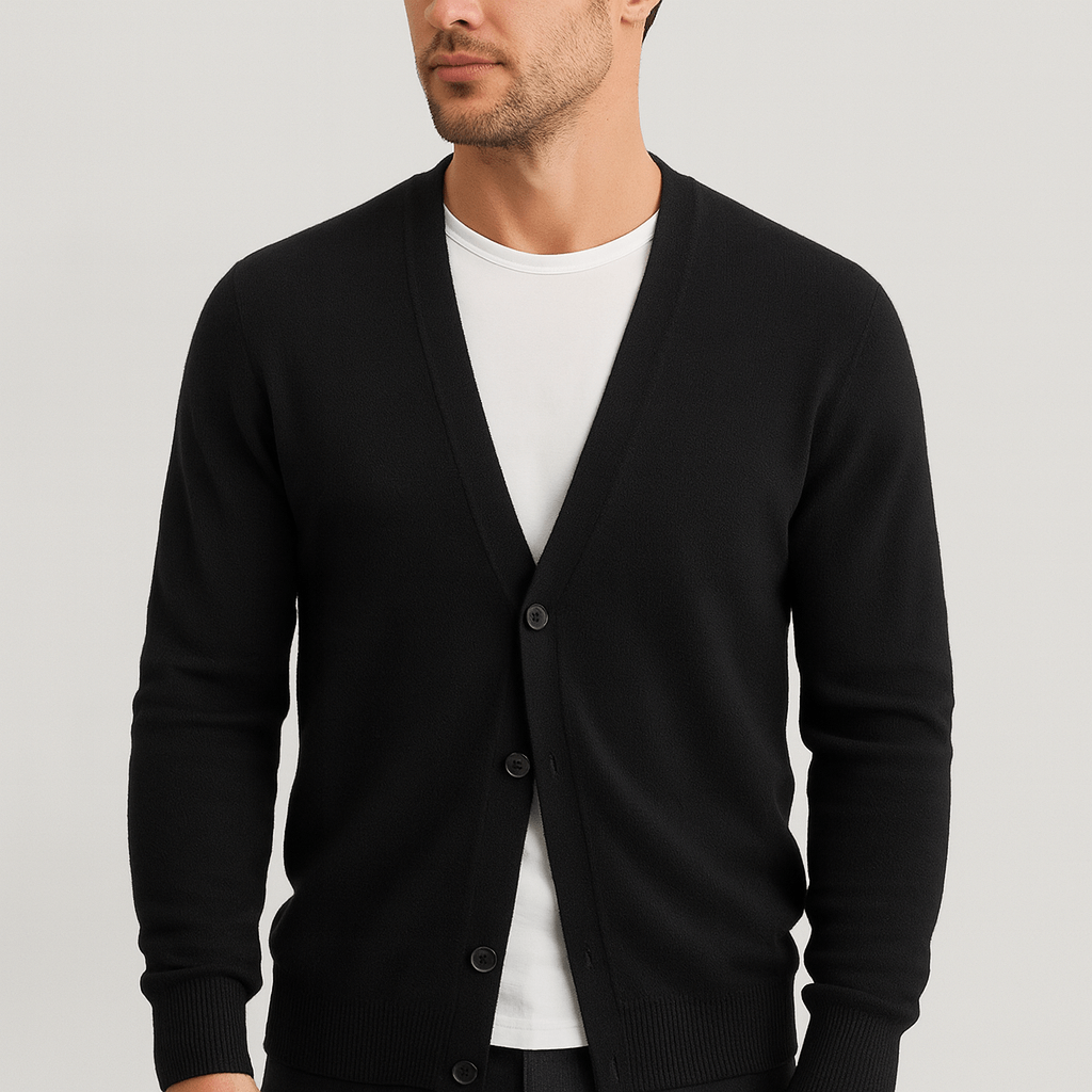 Elegancki kardigan z wełny merynosów