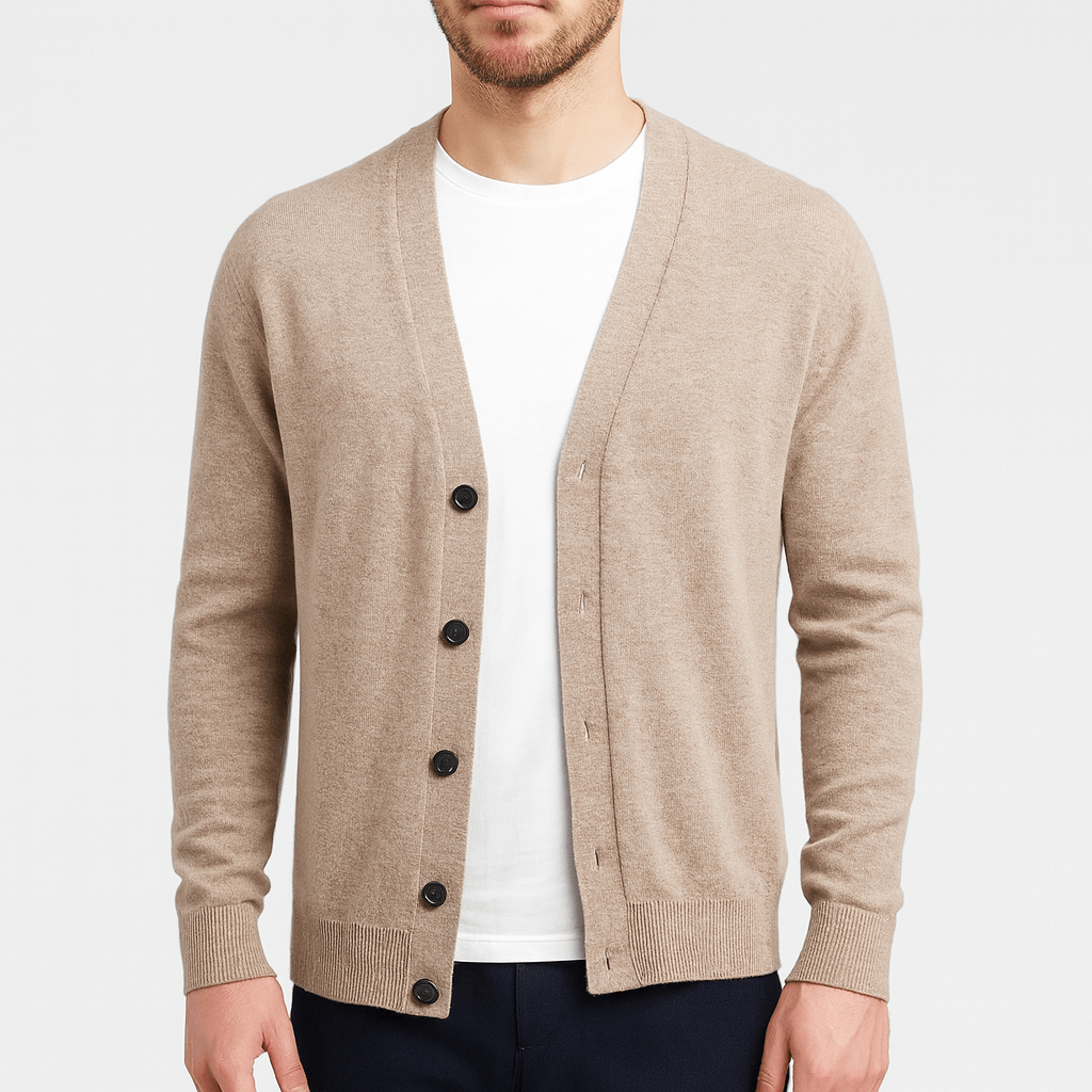Elegancki kardigan z wełny merynosów