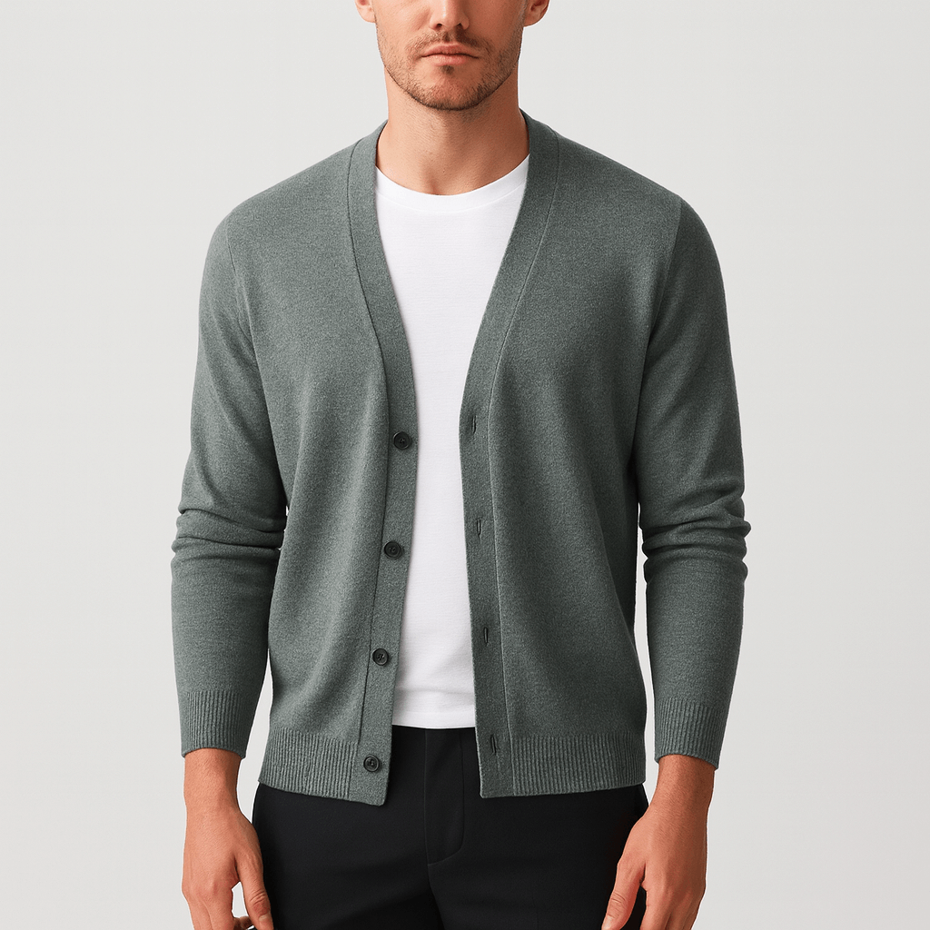 Elegancki kardigan z wełny merynosów
