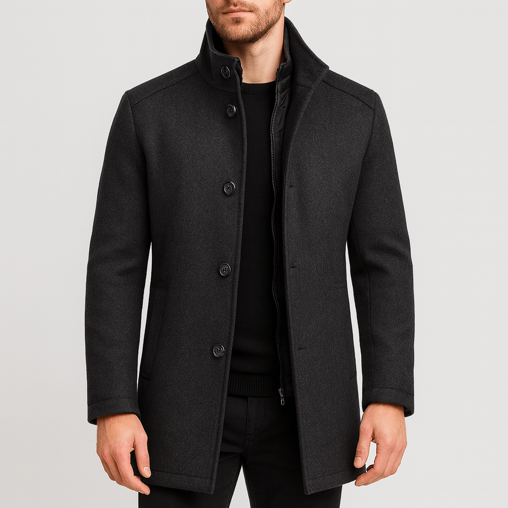 Elegancki płaszcz z unikalną podszewką