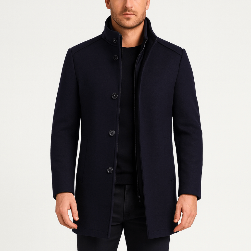 Elegancki płaszcz z unikalną podszewką