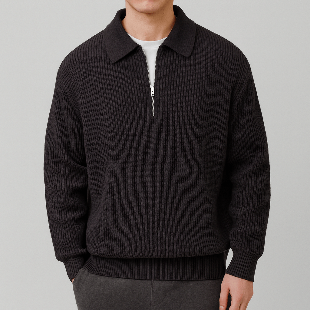 Elegancki sweter z zamkiem błyskawicznym